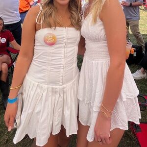 White Edikted Corset Mini Dress